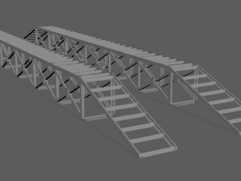 Heavy Duty Modular Construction Ramp Set 3D Print Model