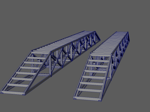 Robustes, modulares Rampen-Set 3D Druckmodell