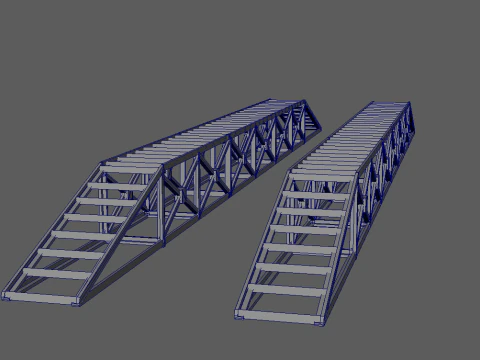 Heavy Duty Modular Construction Ramp Set 3D Print Model