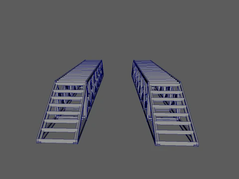 Heavy Duty Modular Construction Ramp Set 3D Print Model