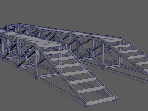 Heavy Duty Modular Construction Ramp Set 3D Print Model