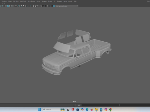 F150 з подвійною кабіною 4x4 199297 з подвійним керованим кузовом 3D Принт Модель