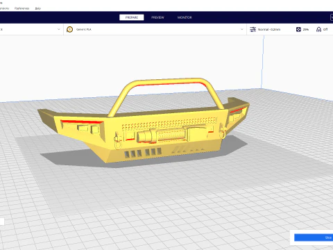 Передняя лебедка с дистанционным управлением для бездорожья, бампер &laquo;кошачий глаз&raquo; с дугой Bull и светодиодной подсветкой 3D Принт Модель