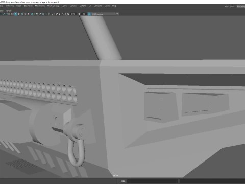Передняя лебедка с дистанционным управлением для бездорожья, бампер &laquo;кошачий глаз&raquo; с дугой Bull и светодиодной подсветкой 3D Принт Модель