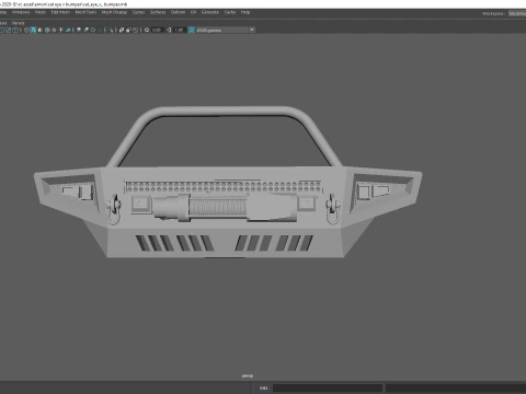 Передняя лебедка с дистанционным управлением для бездорожья, бампер &laquo;кошачий глаз&raquo; с дугой Bull и светодиодной подсветкой 3D Принт Модель