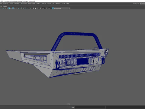 Передняя лебедка с дистанционным управлением для бездорожья, бампер &laquo;кошачий глаз&raquo; с дугой Bull и светодиодной подсветкой 3D Принт Модель