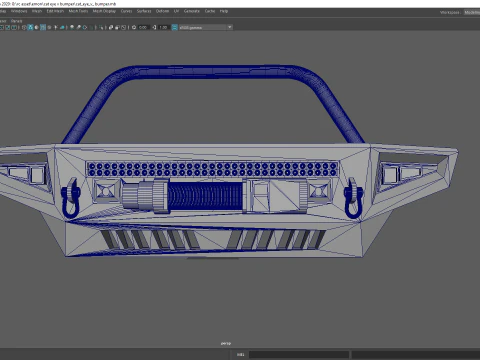Передняя лебедка с дистанционным управлением для бездорожья, бампер &laquo;кошачий глаз&raquo; с дугой Bull и светодиодной подсветкой 3D Принт Модель