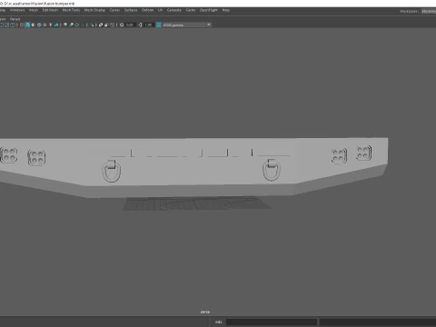 Fusion Style Off Road RC Winch Bumper with LED Light Bar 3D Print Model