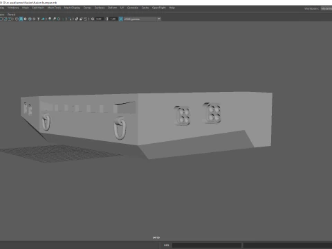 Fusion Style Off Road RC Winch Bumper with LED Light Bar 3D Print Model