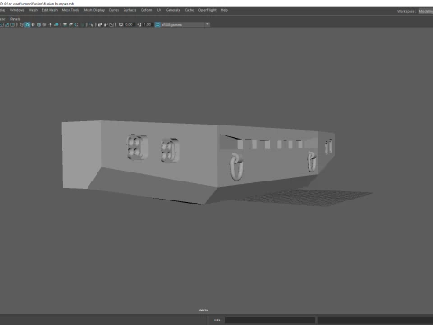 Fusion Style Off Road RC Winch Bumper with LED Light Bar 3D Print Model