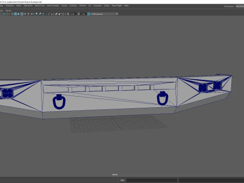 Fusion Style Off Road RC Winch Bumper with LED Light Bar 3D Print Model