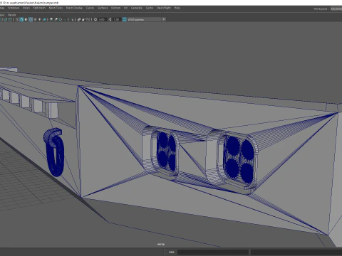 Fusion Style Off Road RC Winch Bumper with LED Light Bar 3D Print Model