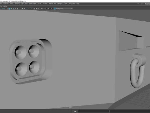 Fusion Style Off Road RC Winch Bumper with LED Light Bar 3D Print Model