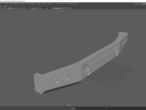 Fusion Style Off Road RC Winch Bumper with LED Light Bar 3D Print Model