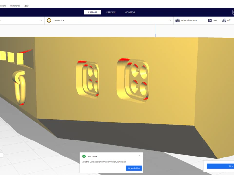 Fusion Style Off Road RC Winch Bumper with LED Light Bar 3D Print Model