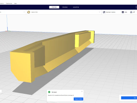 Fusion Style Off Road RC Winch Bumper with LED Light Bar 3D Print Model