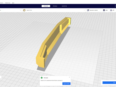 Fusion Style Off Road RC Winch Bumper with LED Light Bar 3D Print Model