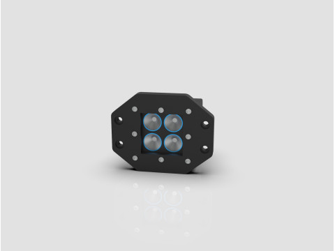 デュアル LED リジッド フラッシュ RC マウント オフロード ライト 3Dプリントモデル