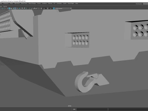Модульный передний бампер для бездорожья со светодиодной полосой для крепления на лебедке 3D Принт Модель