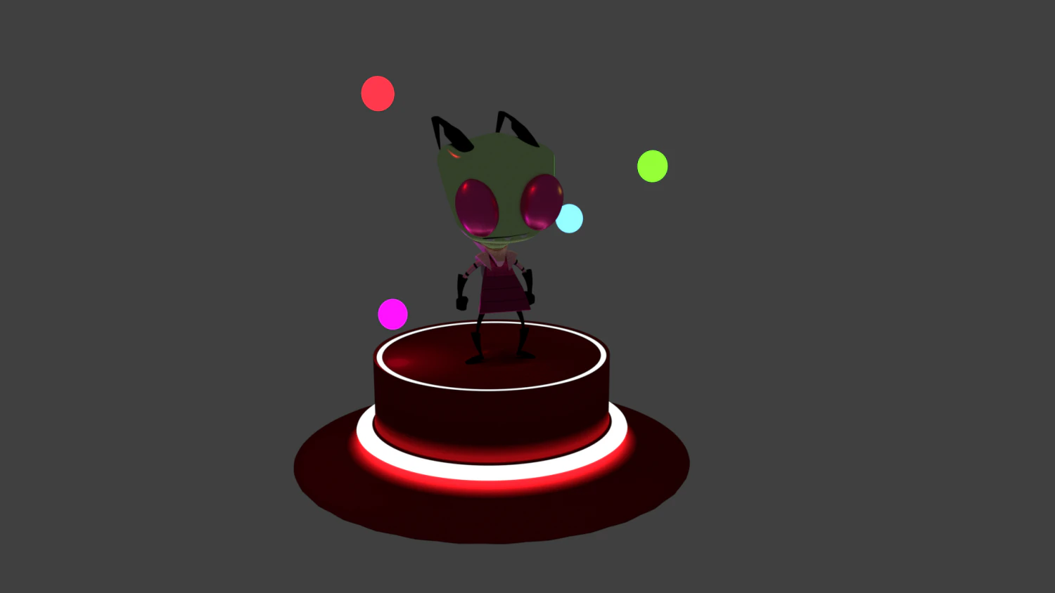 invader zim model 3D Model .c4d .max .obj .3ds .fbx .stl .blend 