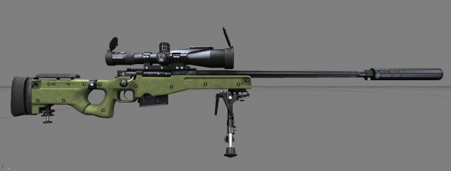l11a3 sniper 3D 모델 .c4d .max .obj .3ds .fbx .stl .blend 