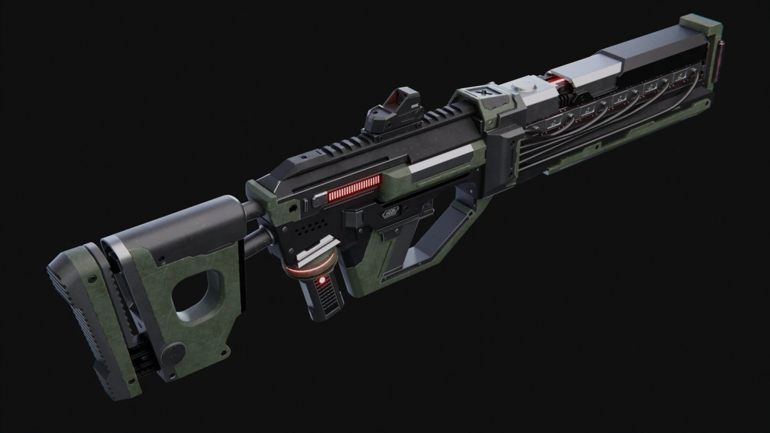 gk8 gauss rifle hd 3D Model .c4d .max .obj .3ds .fbx .stl .blend