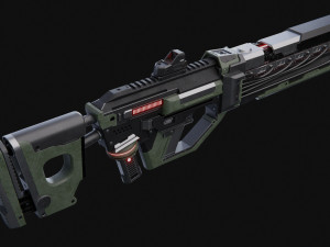 gk8 gauss rifle hd 3D Модель