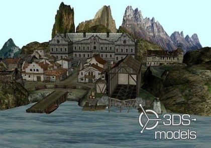 village on the island hd 3D 模型 .c4d .max .obj .3ds .fbx .stl .blend 