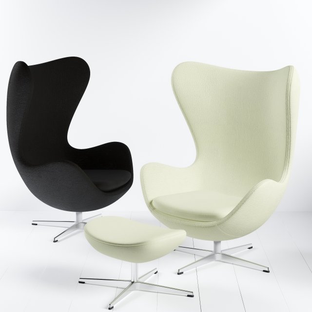 lounge chair egg 3D 모델 .c4d .max .obj .3ds .fbx .stl .blend 