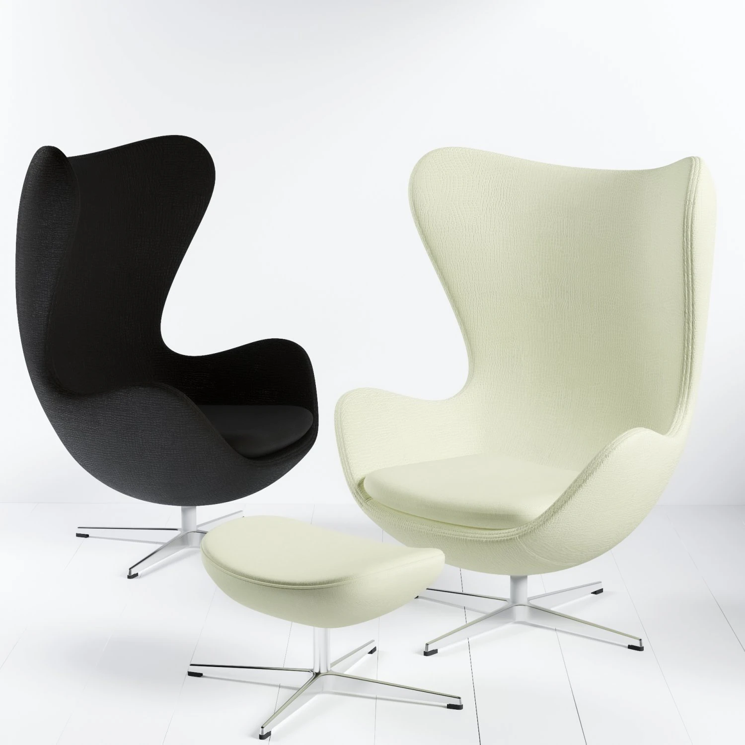 lounge chair egg 3D Model .c4d .max .obj .3ds .fbx .stl .blend
