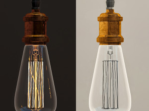 edison lamps collection 3D 모델