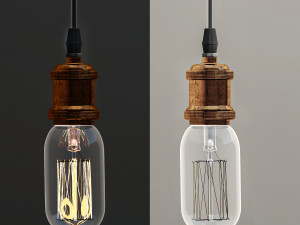 edison lamps collection 3D 모델