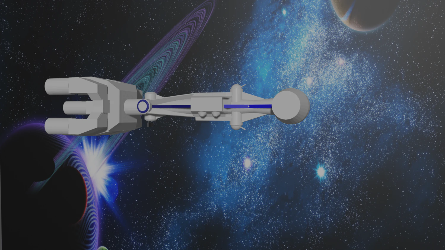 starship 3D Model .c4d .max .obj .3ds .fbx .stl .blend
