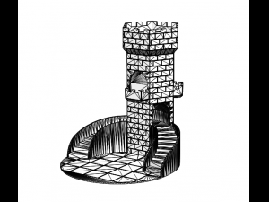 flowerpot tower 3D मॉडल