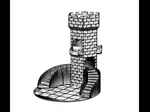 flowerpot tower 3D Model