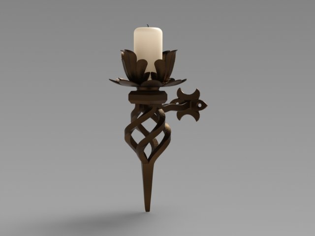 candlestick 3D Model .c4d .max .obj .3ds .fbx .stl .blend 