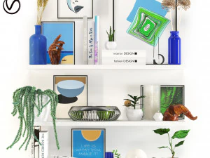 set dekoratif mj02 Model 3D