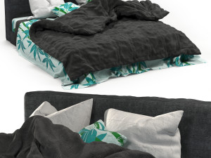 bamboo bed Modello 3D