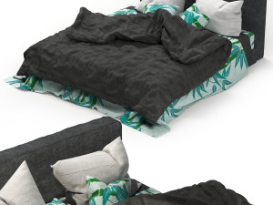 bamboo bed Modèle 3D
