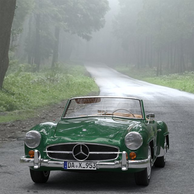 mercedes benz 190 sl 3D Модель .c4d .max .obj .3ds .fbx .stl .blend 