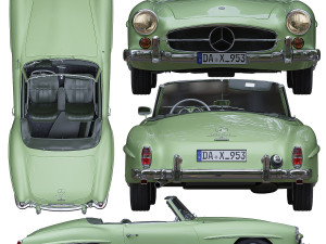 mercedes benz 190 sl 3D Модель