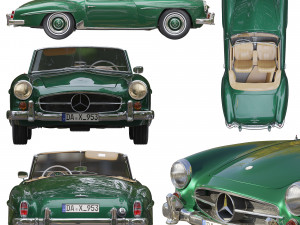 mercedes benz 190 sl 3D Модель