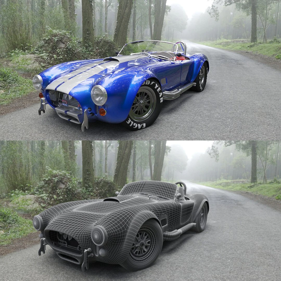 shelby cobra427 3D Model .c4d .max .obj .3ds .fbx .stl .blend