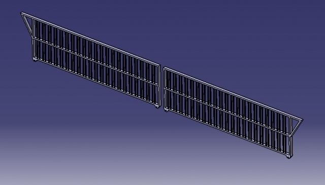 mild steel industrial gate 3D Model .c4d .max .obj .3ds .fbx .stl .blend 