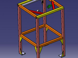 robot frame structure 3Dモデル