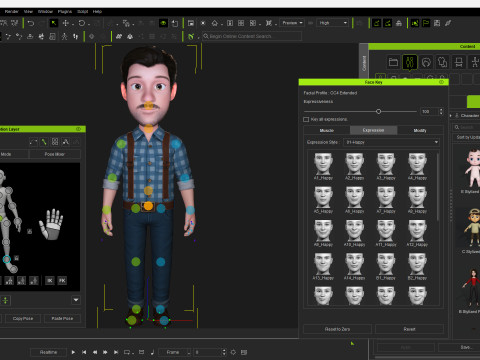 3D Stilize Çizgi Film Adam Tam Donanımlı Karakter 3D Model