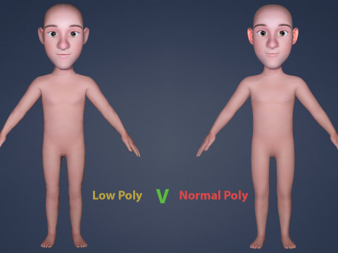 3D Stilize Çizgi Film Adam Tam Donanımlı Karakter 3D Model