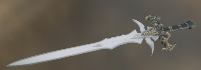 skeleton sword embossed 3d 3D Model .c4d .max .obj .3ds .fbx .stl .blend 