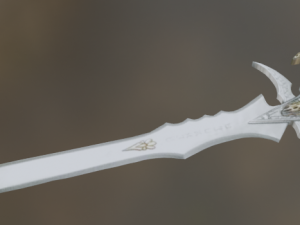 skeleton sword embossed 3d 3D Model