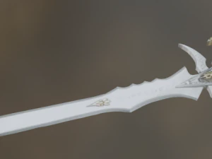 spada scheletro in rilievo 3d Modello 3D